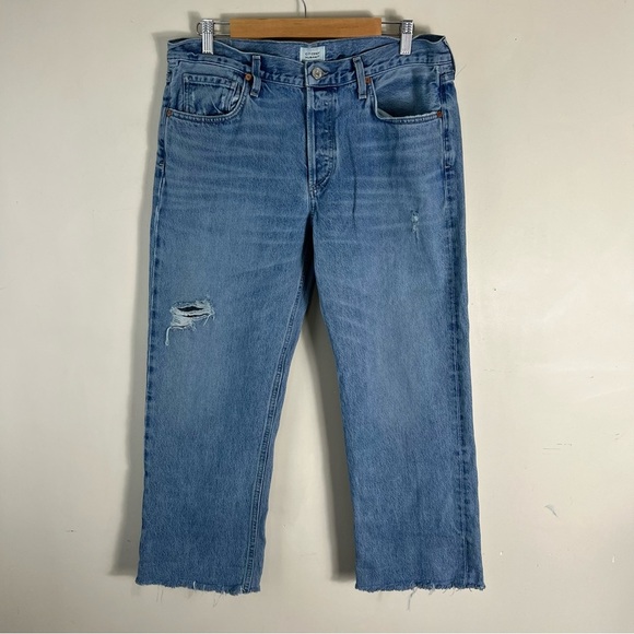 citizens of humanity Neve Low Slung Relaxed in Bowie Raw Hem Size 29 Cotton - Picture 1 of 12